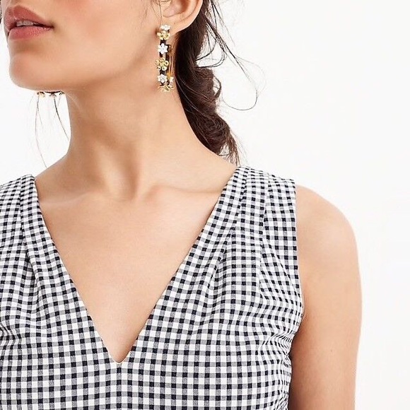 J.Crew V-Neck Seersucker Dress in Gingham Size 6 - Picture 2 of 6